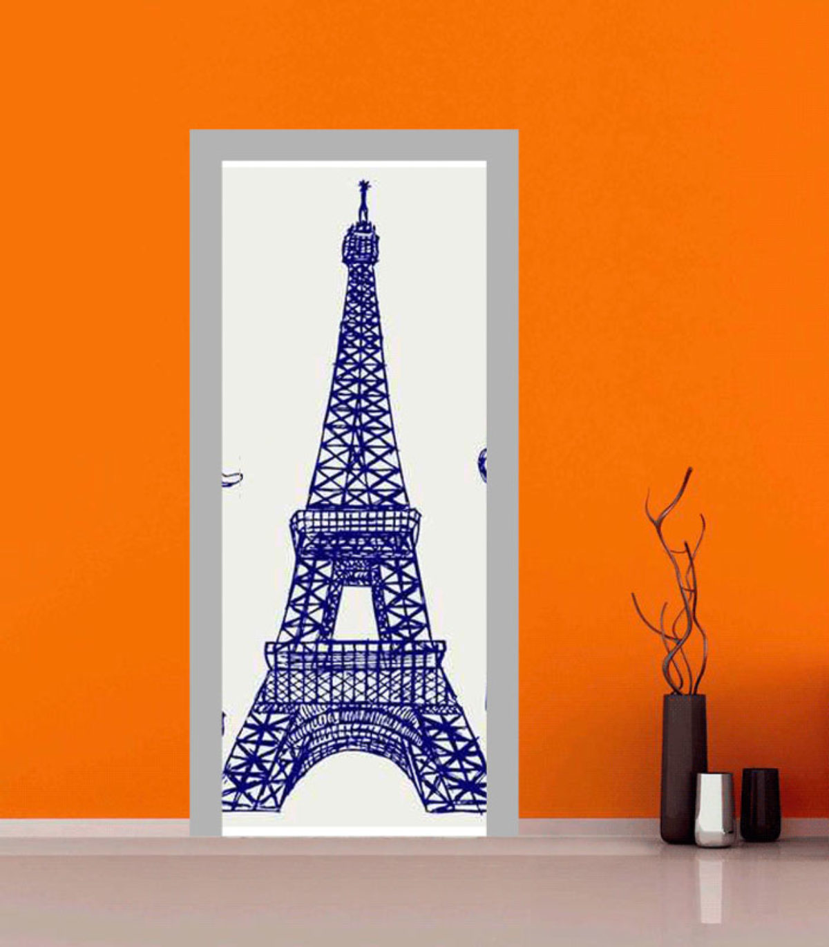 Adesivo Porte 3D Adesivo Murale Fai Da Te Imitazione Torre Eiffel