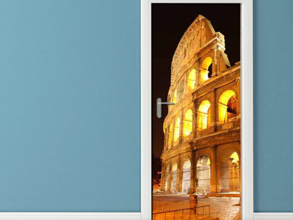 Adesivo Porta 3D Roma Castel Sant'Angelo