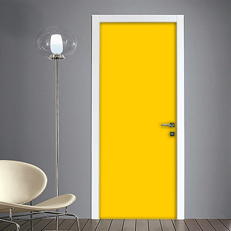 Adesivo per porta colore giallo