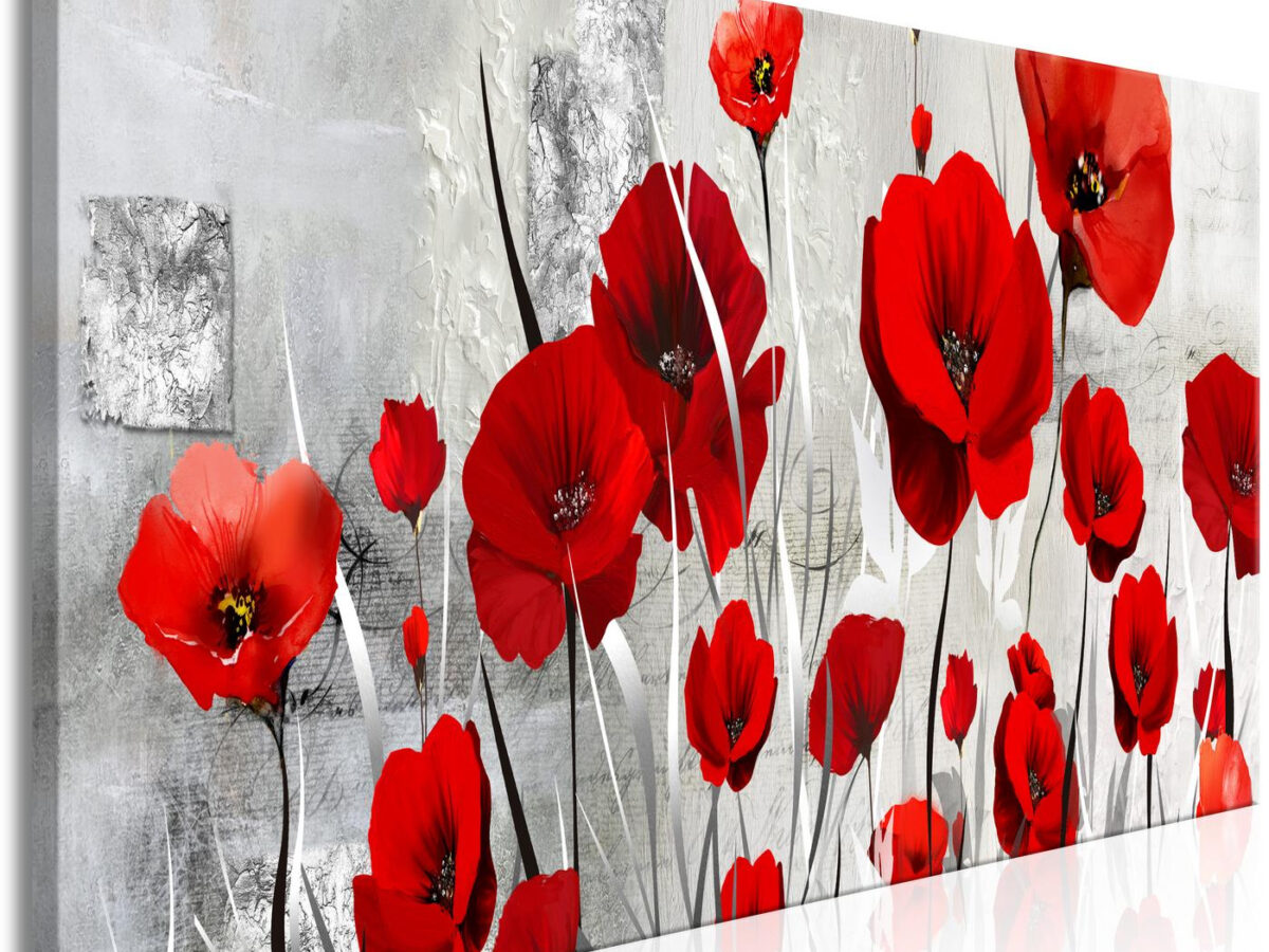 Adesivi decorativi papaveri grandi 64x130 cm POPPIES