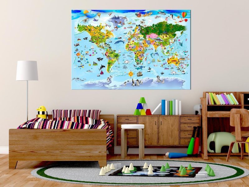 Quadro di sughero - Children's Map: Colourful Travels